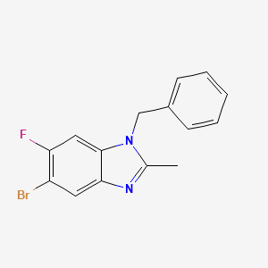 1-Benzyl-5-bromo-6-fluoro-2-methyl-1,3-benzodiazole