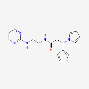 N-[2-(2-pyrimidinylamino)ethyl]-3-(1H-pyrrol-1-yl)-3-(3-thienyl)propanamide