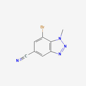 molecular formula C8H5BrN4 B1528169 7-Bromo-1-methyl-1,2,3-benzotriazole-5-carbonitrile CAS No. 1423037-16-4