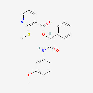 [(3-Methoxyphenyl)carbamoyl](phenyl)methyl 2-(methylsulfanyl)pyridine-3-carboxylate