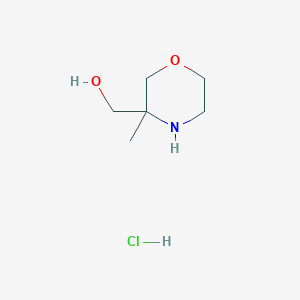 molecular formula C6H14ClNO2 B1528172 (3-Methylmorpholin-3-yl)methanol hydrochloride CAS No. 1121-98-8