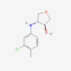 (3S,4R)-4-[(3-chloro-4-methylphenyl)amino]oxolan-3-ol