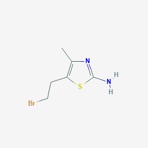 molecular formula C6H9BrN2S B1528183 5-(2-溴乙基)-4-甲基-1,3-噻唑-2-胺 CAS No. 1437794-59-6