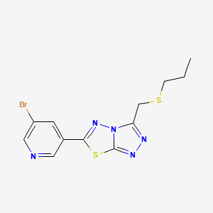 6-(5-Bromo-3-pyridinyl)-3-[(propylsulfanyl)methyl][1,2,4]triazolo[3,4-b][1,3,4]thiadiazole