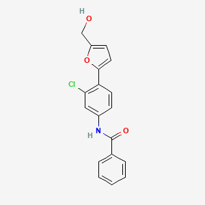 N-{3-chloro-4-[5-(hydroxymethyl)furan-2-yl]phenyl}benzamide