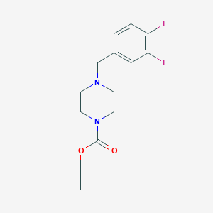 molecular formula C16H22F2N2O2 B1528189 Tert-butyl 4-[(3,4-difluorophenyl)methyl]piperazine-1-carboxylate CAS No. 1393441-76-3