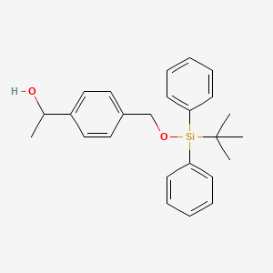 molecular formula C25H30O2Si B1528190 1-[4-[[Tert-butyl(diphenyl)silyl]oxymethyl]phenyl]ethanol CAS No. 1123169-56-1