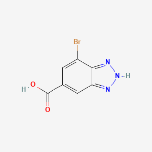 molecular formula C7H4BrN3O2 B1528196 7-溴-1H-1,2,3-苯并三唑-5-羧酸 CAS No. 1354771-68-8