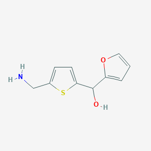 molecular formula C10H11NO2S B1528199 [5-(氨甲基)噻吩-2-基](呋喃-2-基)甲醇 CAS No. 1447967-04-5