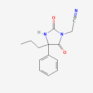 2-(2,5-Dioxo-4-phenyl-4-propylimidazolidin-1-yl)acetonitrile