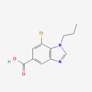 molecular formula C11H11BrN2O2 B1528212 7-溴-1-丙基-1,3-苯并二唑-5-甲酸 CAS No. 1437794-76-7