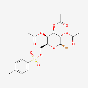 (2R,3S,4S,5R,6S)-2-Bromo-6-((tosyloxy)methyl)tetrahydro-2H-pyran-3,4,5-triyl triacetate