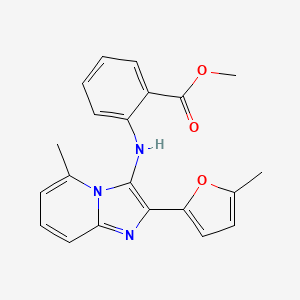 Methyl 2-{[5-methyl-2-(5-methyl-2-furyl)imidazo[1,2-a]pyridin-3-yl]amino}benzoate