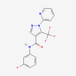 N-(3-fluorophenyl)-1-(2-pyridinyl)-5-(trifluoromethyl)-1H-pyrazole-4-carboxamide