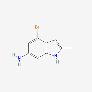 molecular formula C9H9BrN2 B1528216 4-溴-2-甲基-1H-吲哚-6-胺 CAS No. 1260383-58-1