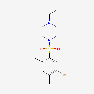 molecular formula C14H21BrN2O2S B15282205 1-[(5-Bromo-2,4-dimethylphenyl)sulfonyl]-4-ethylpiperazine 