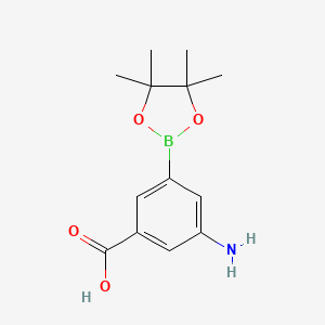 molecular formula C13H18BNO4 B1528222 3-Amino-5-(tetramethyl-1,3,2-dioxaborolan-2-yl)benzoic acid CAS No. 1009094-73-8