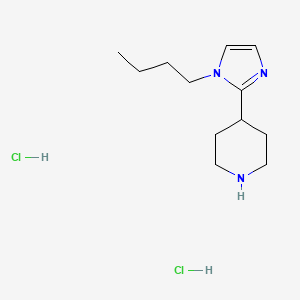molecular formula C12H23Cl2N3 B1528225 4-(1-丁基-1H-咪唑-2-基)哌啶二盐酸盐 CAS No. 1824287-40-2