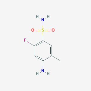 molecular formula C7H9FN2O2S B1528228 4-Amino-2-fluoro-5-methylbenzenesulfonamide CAS No. 1820684-51-2