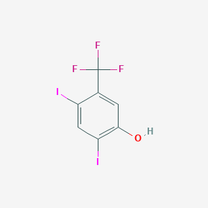 molecular formula C7H3F3I2O B1528229 2,4-Diiodo-5-trifluoromethyl-phenol CAS No. 1440526-46-4