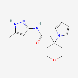 N-(5-methyl-1H-pyrazol-3-yl)-2-[4-(1H-pyrrol-1-yl)tetrahydro-2H-pyran-4-yl]acetamide