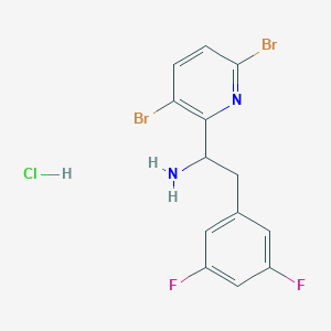 (S)-1-(3,6-Dibromopyridin-2-yl)-2-(3,5-difluorophenyl)ethan-1-amine hydrochloride