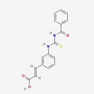 (2E)-3-(3-{[(phenylcarbonyl)carbamothioyl]amino}phenyl)prop-2-enoic acid