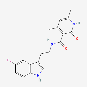 N-[2-(5-fluoro-1H-indol-3-yl)ethyl]-2-hydroxy-4,6-dimethylpyridine-3-carboxamide