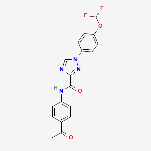 N-(4-acetylphenyl)-1-[4-(difluoromethoxy)phenyl]-1H-1,2,4-triazole-3-carboxamide