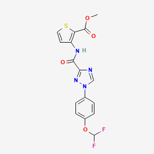 methyl 3-[({1-[4-(difluoromethoxy)phenyl]-1H-1,2,4-triazol-3-yl}carbonyl)amino]-2-thiophenecarboxylate