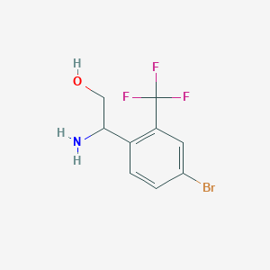 molecular formula C9H9BrF3NO B1528252 2-Amino-2-[4-bromo-2-(trifluoromethyl)phenyl]ethan-1-ol CAS No. 1391317-56-8
