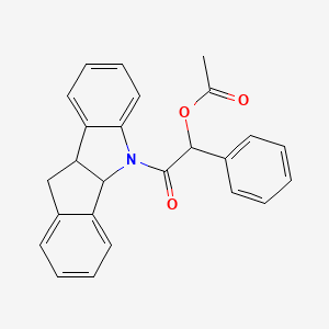 2-(9b,10-dihydroindeno[1,2-b]indol-5(4bH)-yl)-2-oxo-1-phenylethyl acetate