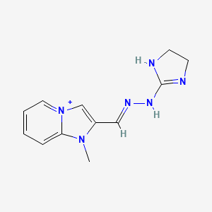 2-[2-(4,5-dihydro-1H-imidazol-2-yl)carbohydrazonoyl]-1-methylimidazo[1,2-a]pyridin-1-ium