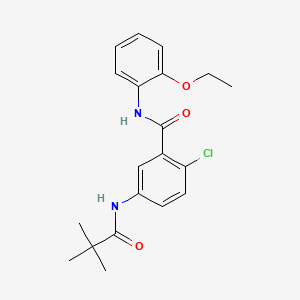 2-chloro-5-[(2,2-dimethylpropanoyl)amino]-N-(2-ethoxyphenyl)benzamide