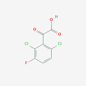 molecular formula C8H3Cl2FO3 B1528262 2-(2,6-Dichloro-3-fluorophenyl)-2-oxoacetic acid CAS No. 1820673-56-0