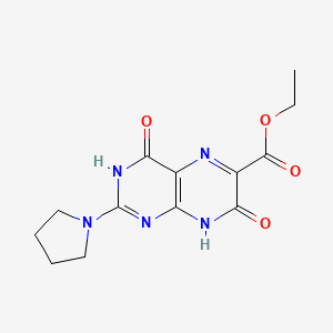 Ethyl 4,7-dioxo-2-(1-pyrrolidinyl)-3,4,7,8-tetrahydro-6-pteridinecarboxylate