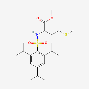 molecular formula C21H35NO4S2 B15282671 Methyl 4-(methylsulfanyl)-2-({[2,4,6-tris(1-methylethyl)phenyl]sulfonyl}amino)butanoate 