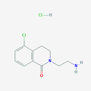 B1528268 2-(2-Aminoethyl)-5-chloro-1,2,3,4-tetrahydroisoquinolin-1-one hydrochloride CAS No. 1797561-16-0