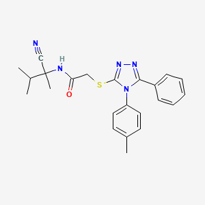 N-(1-cyano-1,2-dimethylpropyl)-2-{[4-(4-methylphenyl)-5-phenyl-4H-1,2,4-triazol-3-yl]sulfanyl}acetamide