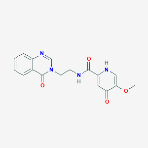 4-hydroxy-5-methoxy-N-[2-(4-oxoquinazolin-3(4H)-yl)ethyl]pyridine-2-carboxamide