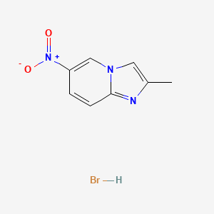molecular formula C8H8BrN3O2 B1528274 2-甲基-6-硝基咪唑并[1,2-a]吡啶氢溴酸盐 CAS No. 1795276-21-9