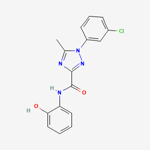 1-(3-chlorophenyl)-N-(2-hydroxyphenyl)-5-methyl-1H-1,2,4-triazole-3-carboxamide