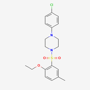 1-(4-Chlorophenyl)-4-[(2-ethoxy-5-methylphenyl)sulfonyl]piperazine