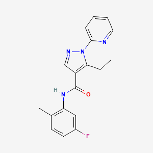 5-ethyl-N-(5-fluoro-2-methylphenyl)-1-(2-pyridinyl)-1H-pyrazole-4-carboxamide