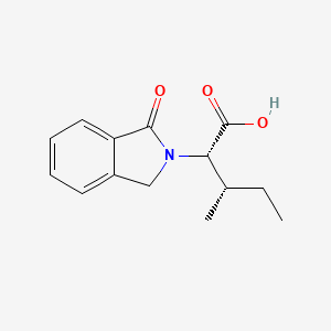 molecular formula C14H17NO3 B15282776 (2S,3S)-3-Methyl-2-(1-oxoisoindolin-2-yl)pentanoic acid 