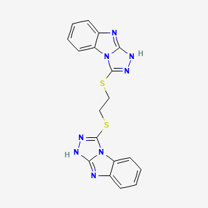 3-{[2-(9H-[1,2,4]triazolo[4,3-a]benzimidazol-3-ylsulfanyl)ethyl]sulfanyl}-9H-[1,2,4]triazolo[4,3-a]benzimidazole