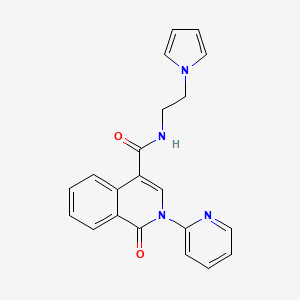 1-oxo-2-(2-pyridinyl)-N-[2-(1H-pyrrol-1-yl)ethyl]-1,2-dihydro-4-isoquinolinecarboxamide