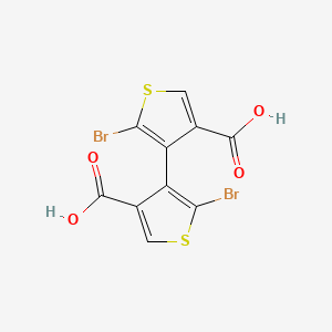 molecular formula C10H4Br2O4S2 B15282818 5,5'-Dibromo-4,4'-bithiophene-3,3'-dicarboxylic acid 