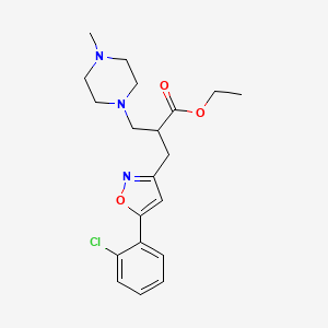 Ethyl 3-[5-(2-chlorophenyl)-3-isoxazolyl]-2-[(4-methyl-1-piperazinyl)methyl]propanoate