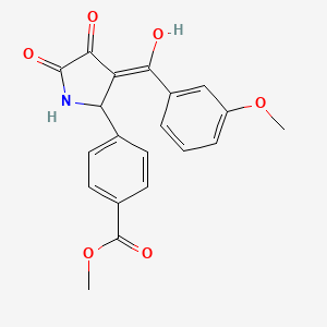 methyl 4-[4-hydroxy-3-(3-methoxybenzoyl)-5-oxo-2,5-dihydro-1H-pyrrol-2-yl]benzoate